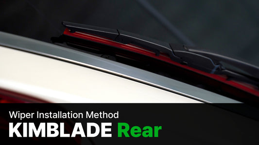 Kimblade rear wiper installation method showing Type A and Type B wiper blades