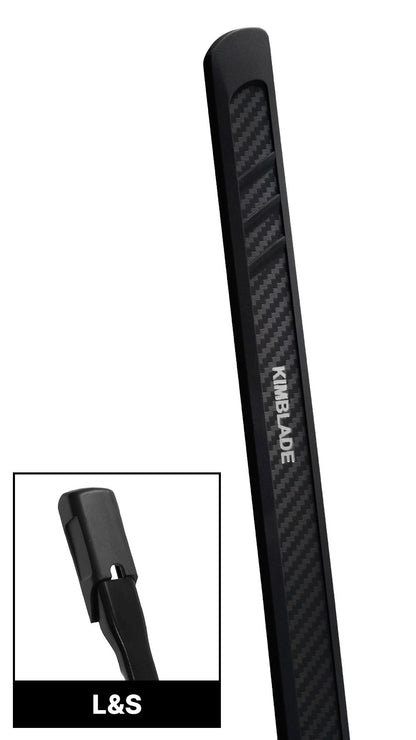 Kimblade wiper blade designed for compatibility with L&S wiper arms offers a sleek carbon finish ensuring a secure fit and superior performance in all weather