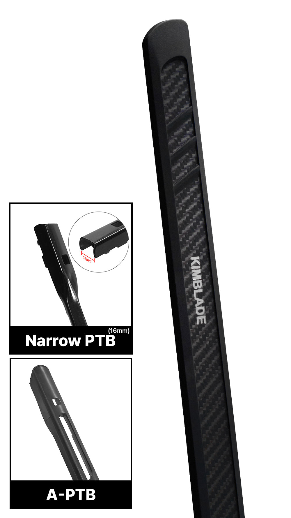 KIMBLADE CarbonFit Wiper - Single 24inch(600mm) Narrow PTB or A-PTB