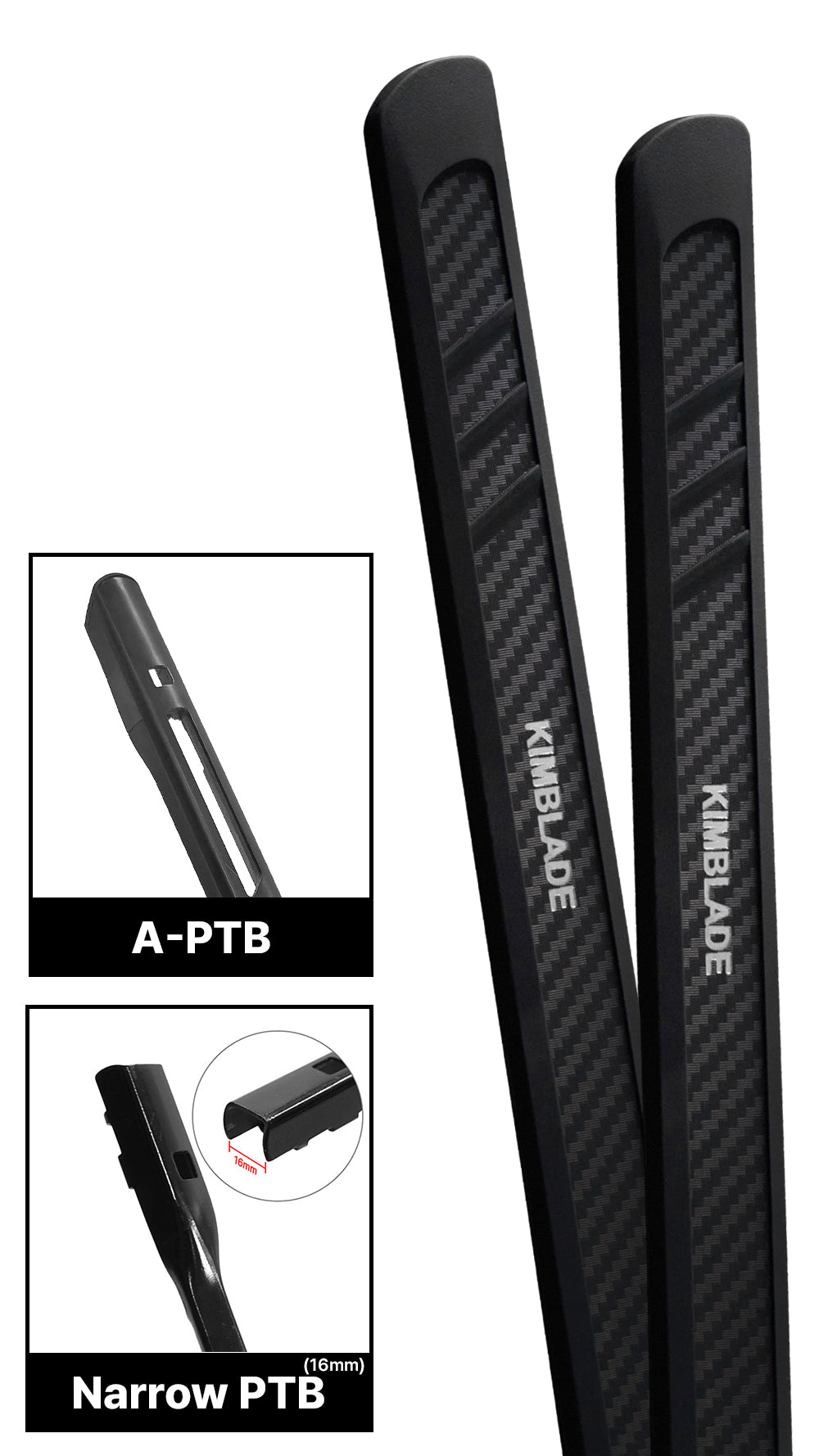 KIMBLADE CarbonFit - Dual Pack 24+20inch(600+500mm) Narrow PTB or A-PTB
