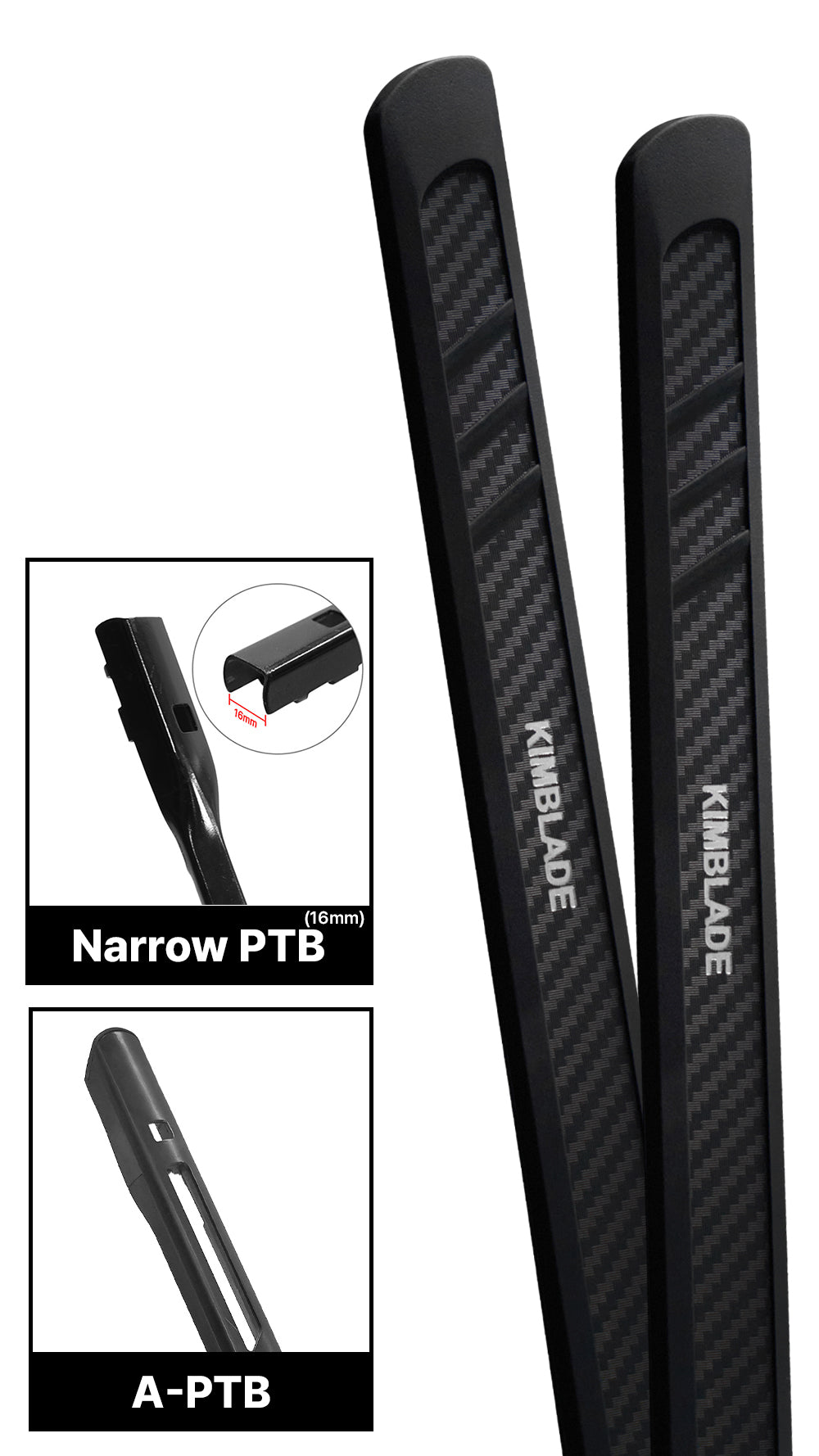 KIMBLADE CarbonFit - Dual Pack 26+20inch(650+500mm) Narrow PTB or A-PTB