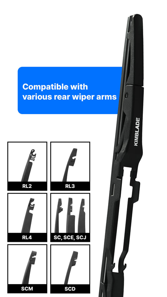 KIMBLADE Rear Wiper Type A Thumbnail, Compatible with Various Rear Wiper Arms
